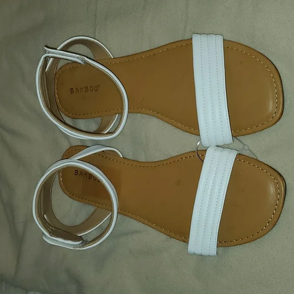 Ankle Strap Bamboo Brand Shoes BAMBOO Shoes Bamboo White